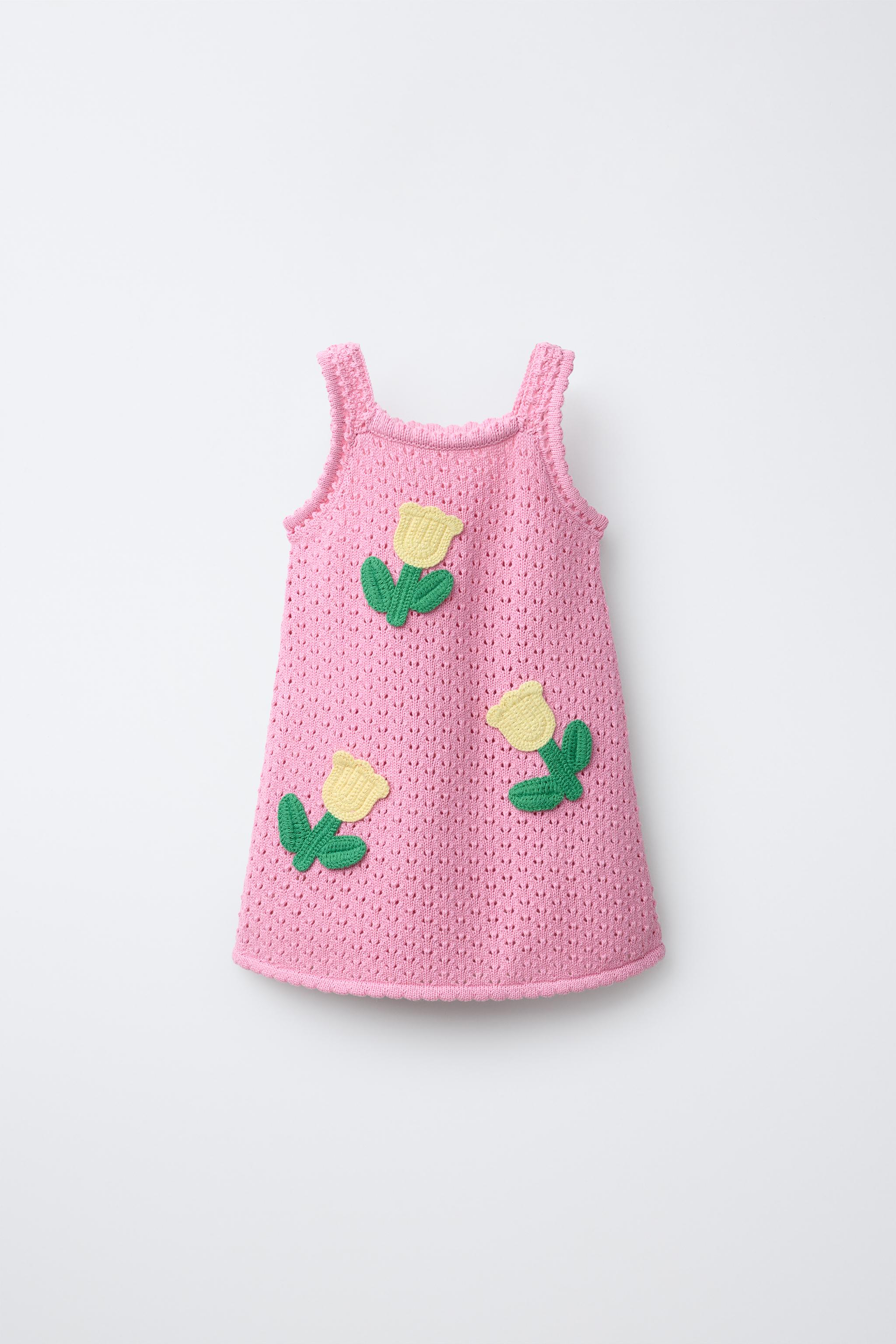 CROCHET TULIP KNIT DRESS